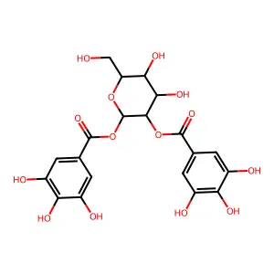 di-o-galloyl-beta-d-glucose structure