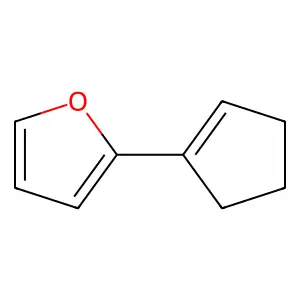 Furan, 2-(1-cyclopenten-1-yl)- structure