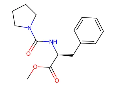 (S)-methyl 3-phenyl-2-(pyrrolidine-1-carboxamido)propanoate structure
