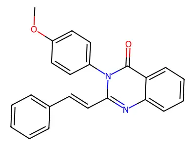 3-(4-methoxyphenyl)-2-[(E)-2-phenylethenyl]quinazolin-4-one structure