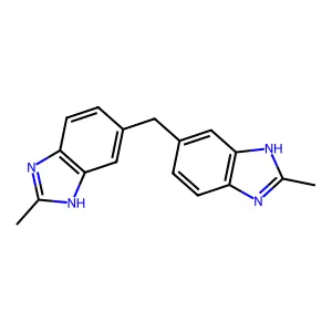 2-methyl-6-[(2-methyl-3H-benzimidazol-5-yl)methyl]-1H-benzimidazole structure