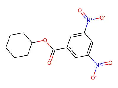 Benzoic acid, 3,5-dinitro-, cyclohexyl ester structure