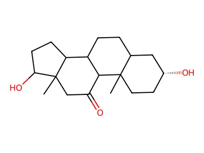 5|A-Androstan-3|A,17|A-diol-11-one structure