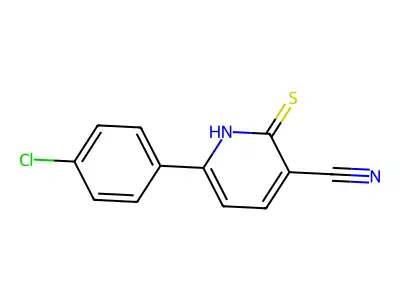 6-(4-Chlorophenyl)-2-sulfanylpyridine-3-carbonitrile structure