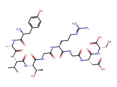 Tyrosyl-alanyl-valyl-threonyl-glycyl-arginyl-glycyl-aspartyl-serine structure