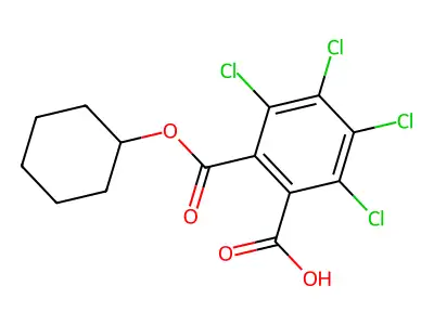 Cyclohexyl tetrachlorophthalate structure