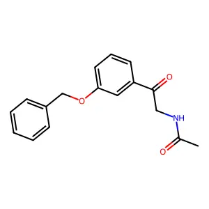 N-(2-(3-(benzyloxy)phenyl)-2-oxoethyl)acetamide structure