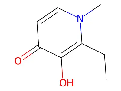 2-乙基-3-羟基-1-甲基-4(1H)-吡啶酮 structure