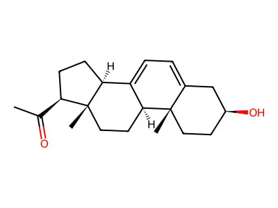 3-Hydroxy-5,7-pregnadien-20-one structure
