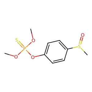 Phosphorothioic acid, O,O-dimethyl O-(4-(methylsulfinyl)phenyl) ester structure