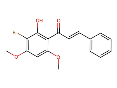 (2E)-1-(3-Bromo-2-hydroxy-4,6-dimethoxyphenyl)-3-phenylprop-2-EN-1-one structure