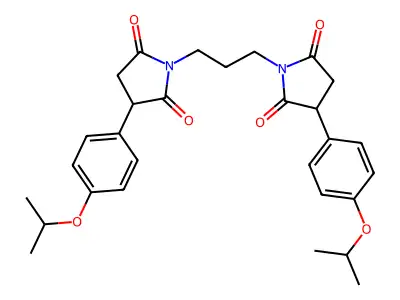 2,5-Pyrrolidinedione, 1,1'-(1,3-propanediyl)bis(3-(4-(1-methylethoxy)phenyl)- structure