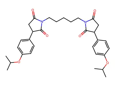 2,5-Pyrrolidinedione, 1,1'-(1,5-pentanediyl)bis(3-(4-(1-methylethoxy)phenyl)- structure