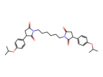 2,5-Pyrrolidinedione, 1,1'-(1,6-hexanediyl)bis(3-(4-(1-methylethoxy)phenyl)- structure