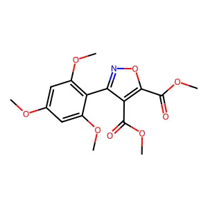 Dimethyl 3-(2,4,6-trimethoxyphenyl)isoxazole-4,5-dicarboxylate structure