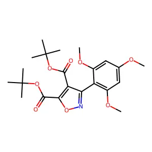 Di(tert-butyl) 3-(2,4,6-trimethoxyphenyl)isoxazole-4,5-dicarboxylate structure
