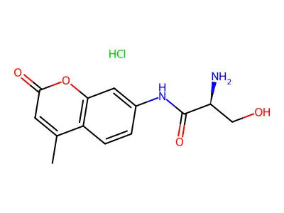 L-Serine 7-amido-4-methylcoumarin hydrochloride structure
