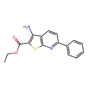 Ethyl 3-amino-6-phenylthieno[2,3-b]pyridine-2-carboxylate structure
