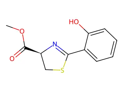 Methyl-(2'-(2-hydroxyphenyl)-2'-thiazoline-4'-carboxylate) structure