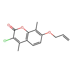 3-Chloro-4,8-dimethyl-7-prop-2-enoxychromen-2-one structure