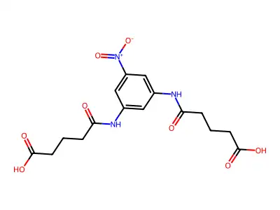 5,5'-((5-Nitro-1,3-phenylene)diimino)bis(5-oxopentanoic acid) structure