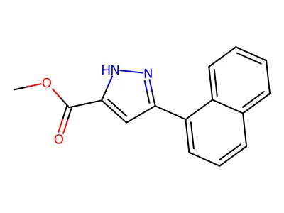 methyl 3-(naphthalen-1-yl)-1H-pyrazole-5-carboxylate structure