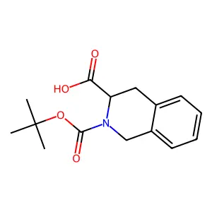 (3S)-2-((tert-butoxy)carbonyl)-1,2,3,4-tetrahydroisoquinoline-3-carboxylic acid structure