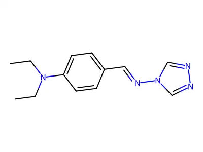 [N(E)]-N-{[4-(Diethylamino)phenyl]methylidene}-4H-1,2,4-triazol-4-amine structure