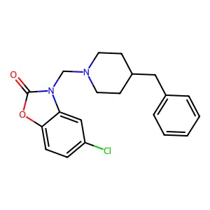 2(3H)-Benzoxazolone, 5-chloro-3-((4-(phenylmethyl)-1-piperidinyl)methyl)- structure