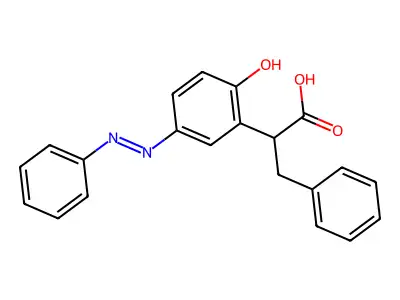 Benzenepropanoic acid, alpha-(2-hydroxy-5-(phenylazo)phenyl)- structure