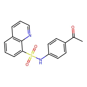 N-(4-acetylphenyl)quinoline-8-sulfonamide structure