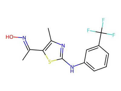 C13H12F3N3OS structure