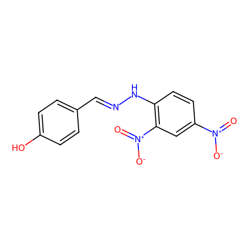 4-[[(2,4-Dinitrophenyl)hydrazinylidene]methyl]phenol structure