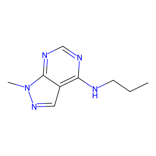 1-甲基-N-丙基吡唑并[3,4-d]嘧啶-4-胺 structure