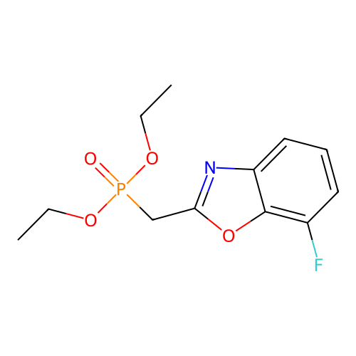 Phosphonic acid, [(7-fluoro-2-benzoxazolyl)methyl]-, diethyl ester structure