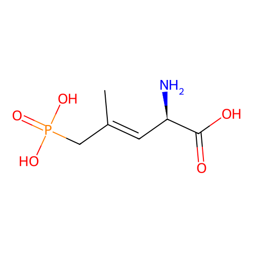 3-Pentenoic acid, 2-amino-4-methyl-5-phosphono-, (2R,3E)- structure
