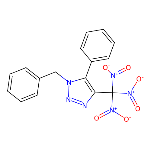 1-Benzyl-5-phenyl-4-(trinitromethyl)triazole structure