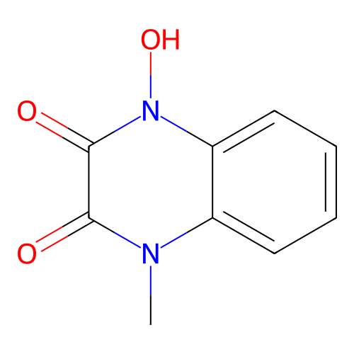 1-Hydroxy-4-methyl-1,4-dihydroquinoxaline-2,3-dione structure