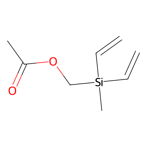 Divinylmethyl(acetoxymethyl)silane structure