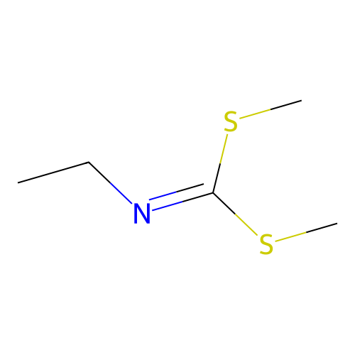 Ethyl dithiocarbimidoic acid dimethyl ester structure