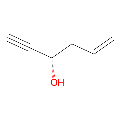 (3S)-hex-5-en-1-yn-3-ol structure