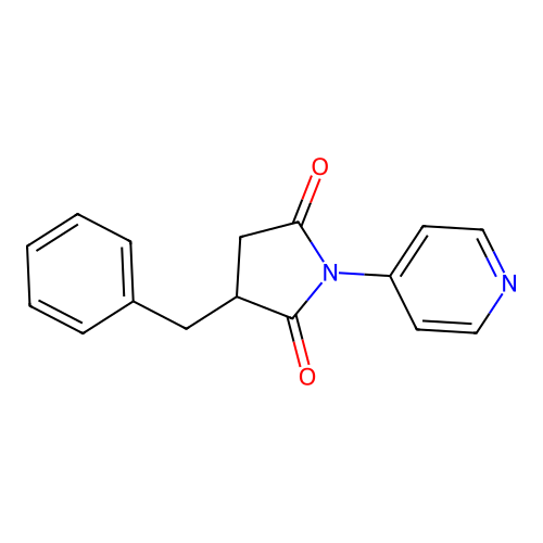 3-Benzyl-1-(pyridin-4-yl)pyrrolidine-2,5-dione structure
