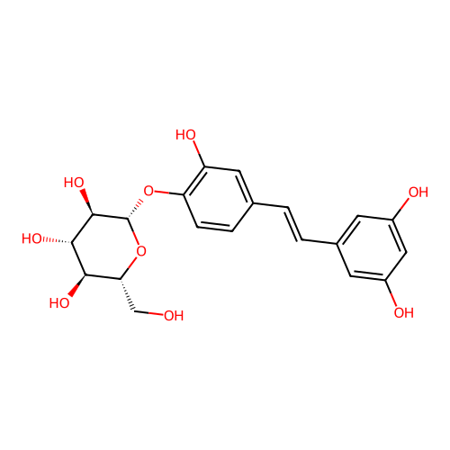 Piceatannol 4'-O-glucoside structure