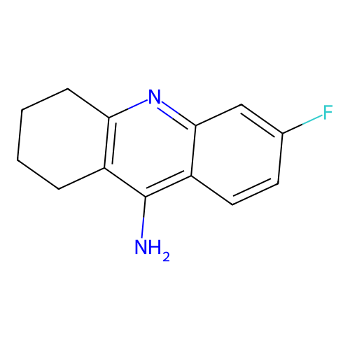 6-Fluoro-1,2,3,4-tetrahydroacridin-9-amine structure