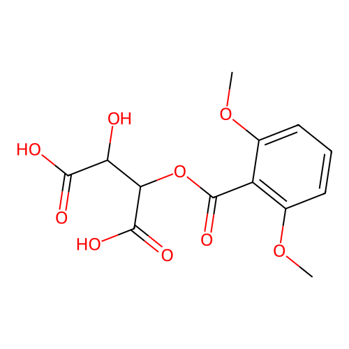 2-(2,6-Dimethoxybenzoyl)oxy-3-hydroxybutanedioic acid structure