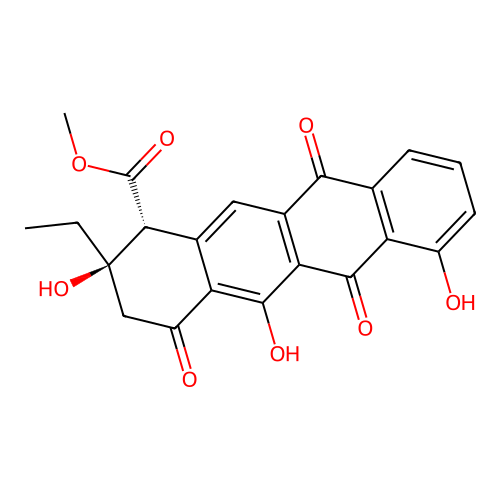 Aklaviketone structure