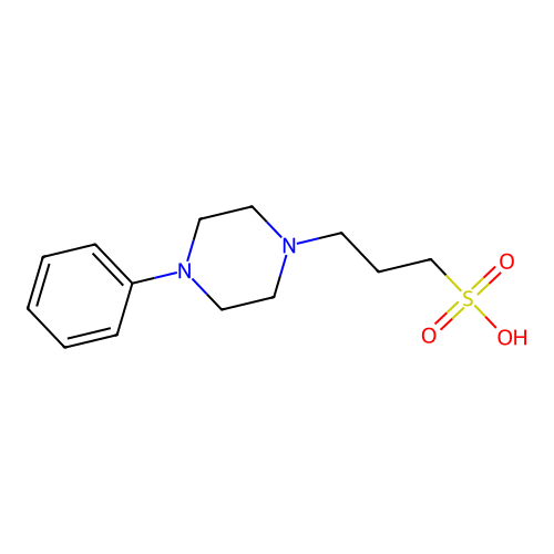 1-Piperazinepropanesulfonic acid, 4-phenyl- structure