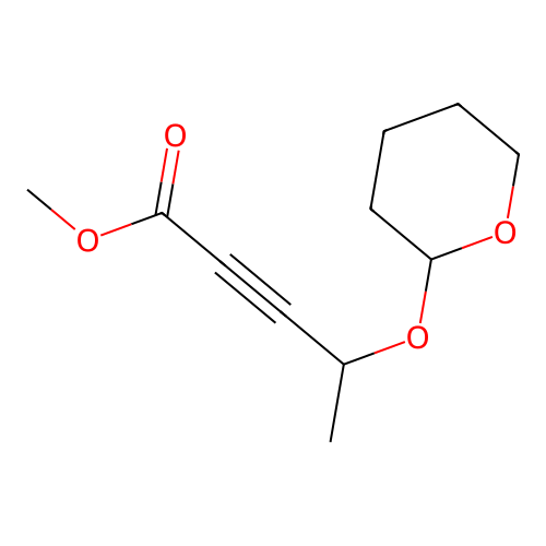 Methyl 4-(oxan-2-yloxy)pent-2-ynoate structure