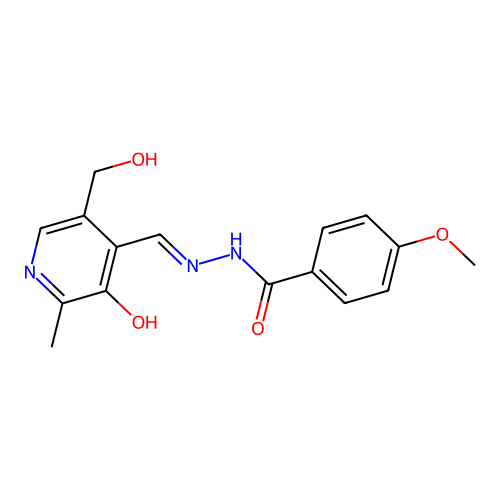 N'-[(E)-[5-(hydroxymethyl)-2-methyl-3-oxopyridin-4-ylidene]m structure