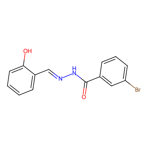 3-bromo-N-[(2-hydroxyphenyl)methylideneamino]benzamide structure